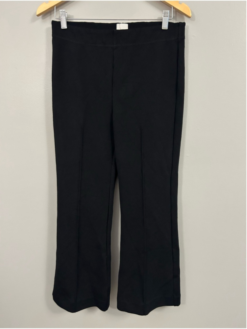 Anthropologie Maeve Black Flared Pull-On Pants Medium